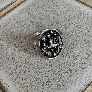 Silver Starry Night Ring